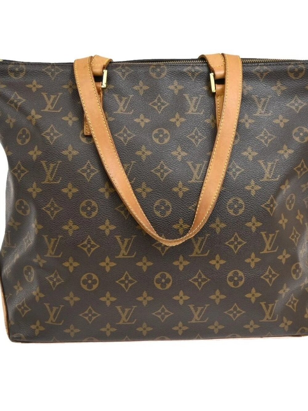 LOUIS VUITTON Cabas Mezzo Shoulder Bag Monogram Leather Brown M51151 89KE293